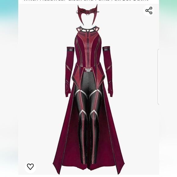 Wanda Vision Wanda Django Maximoff Scarlet Witch Battle Suit Halloween  2 pc - Picture 8 of 15